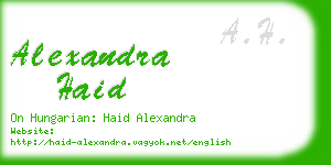 alexandra haid business card